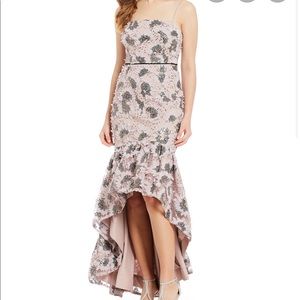 Gianni Bini Floral Print Hi-low Ruffle Hem Dress